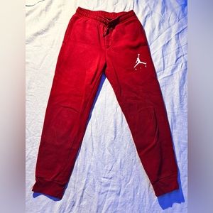 Boys Red Jordan Sweatpants